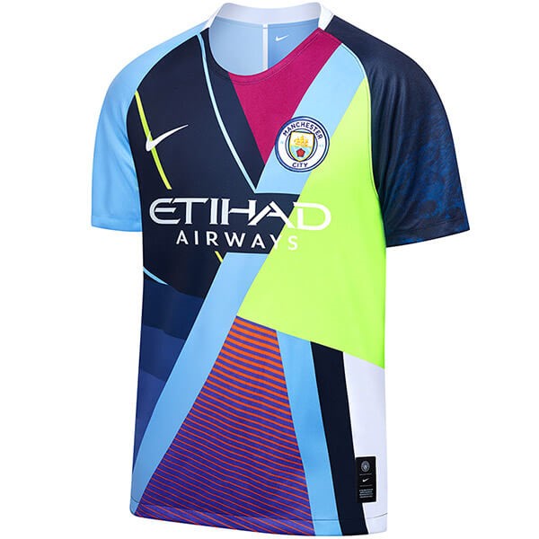 Camiseta Manchester City Edición Conmemorativa 2019-2020 Azul Claro